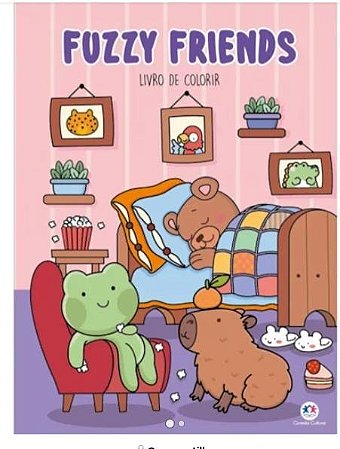 Livro de Colorir - Fuzzy Friends - 32 páginas -