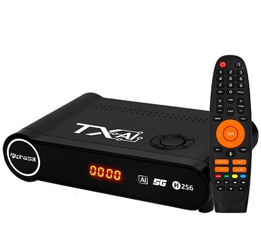 A Receptor Alphasat Tx Ai Lançamento 2026 Com comando de voz