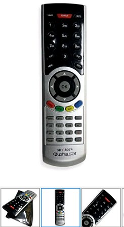 Controle remoto alphasat tx + capa +pilhas