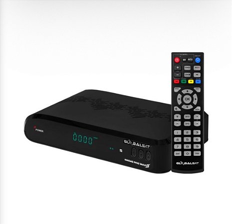 Receptor FTA Globalsat GS-240 Pro Max S com Wi-Fi - Preto