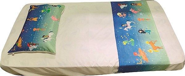 Conjunto  peseira com fronha  Crili - Coleção Folclore Brasileiro