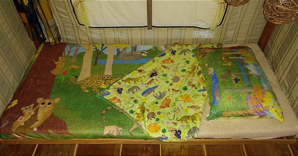 Conjunto lençol de inverno solteiro Crili Coleção Mamíferos da Mata Atlântica