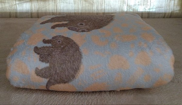 Cobertor/Manta solteiro Crili Coleção Mamíferos da Mata Atlântica