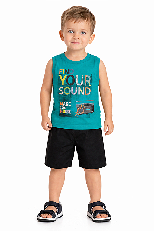 Conjunto Elian Regata e Bermuda Tactel