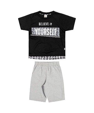 Conjunto Infantil Menino Com Estampa Frontal