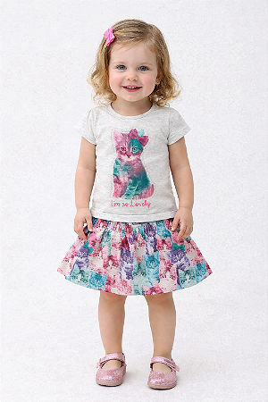 Conjunto Infantil Feminino Kyly Gatinha