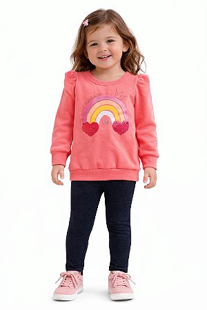 Conjunto Infantil Feminino Moletom com Legging