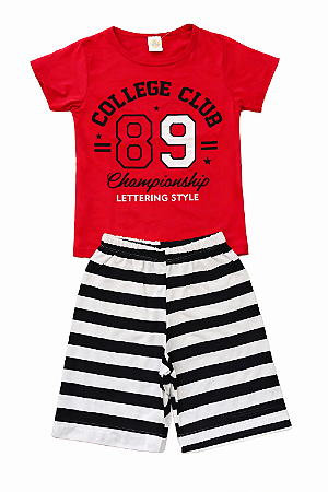 Pijama Infantil College Club 89 -100% Algodão