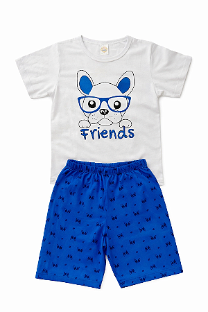Pijama Infantil Masculino – Conjunto Friends 🐶💙