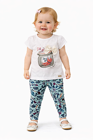 Conjunto Infantil Mundi com Detalhe em Strass