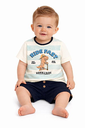 Conjunto Infantil Menino Alakazoo Camiseta e Bermuda