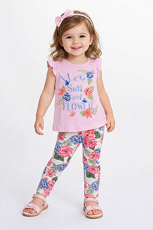 Conjunto Infantil Menina Vermelho – Fakini