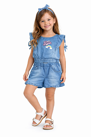 Conjunto Infantil Menina Le Petit Jeans Molinho