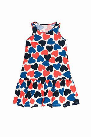 Vestido Infantil Malwee Menina – Estampa de Corações