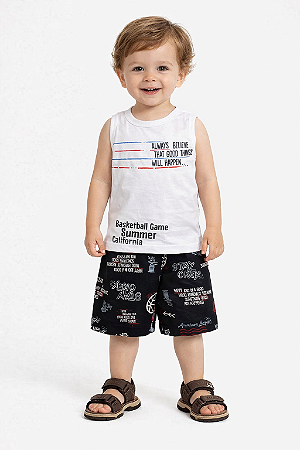 Conjunto Infantil Menino Regata e Bermuda