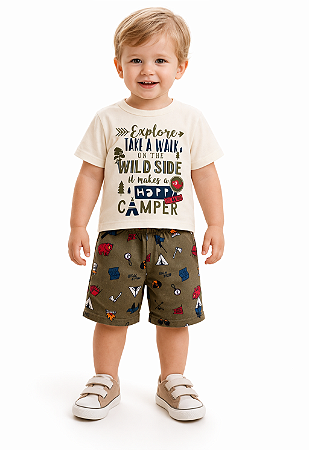 Conjunto Infantil Masculino Marisol – Camiseta + Bermuda