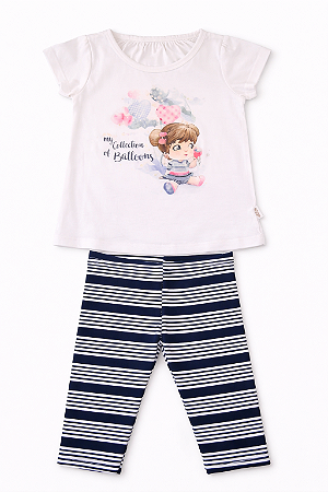 Conjunto Infantil Feminino Blusa e Legging