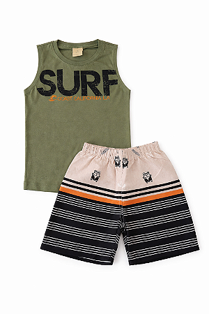 Conjunto Infantil Masculino Regata + Bermuda Surf