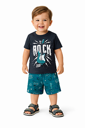 Conjunto Infantil Masculino Marisol Play – Rock 🎸💙
