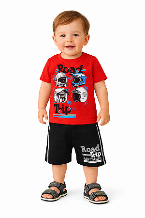 Conjunto Infantil Masculino Fakini – Road Trip 🏍️🔥