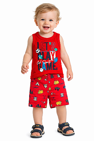 Conjunto Infantil Masculino Marisol Play – Regata e Bermuda