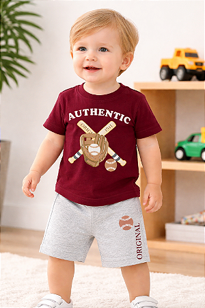 Conjunto Infantil Masculino Camiseta e Bermuda – Estilo Esportivo
