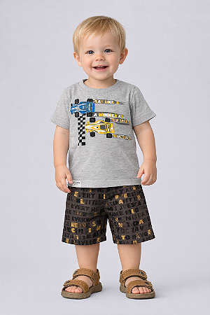 Conjunto Infantil Masculino Fakini – Camiseta + Bermuda