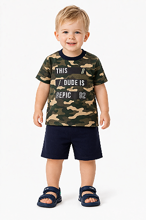 Conjunto Infantil Masculino “Brincar é Arte” – 100% Algodão