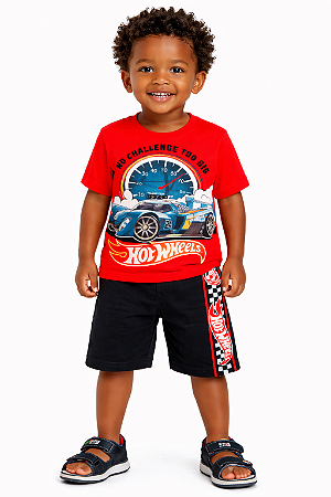 Conjunto Infantil Masculino Licenciado Hot Wheels 🚗🔥