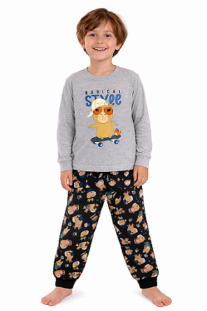 Pijama Infantil Masculino 100% Algodão – Brilha no Escuro