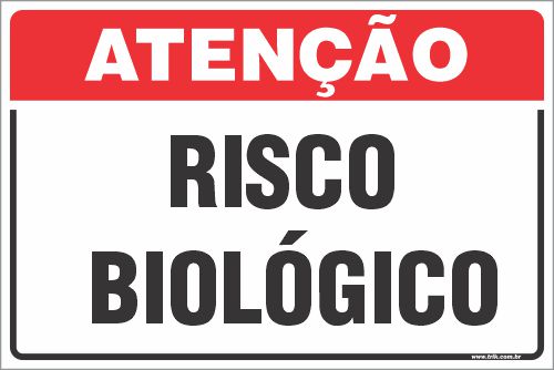 Placa de atenção risco biológico