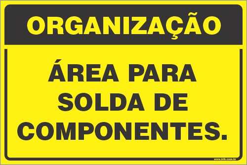 Placa de organização área para solda de  componentes.