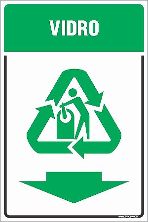 Placa de coleta seletiva de vidro