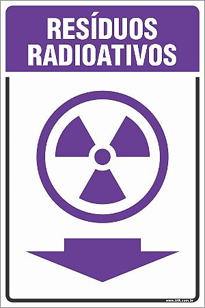 Placa de coleta de resíduos radioativos