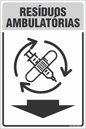 Placa de coleta de resíduos ambulatórias