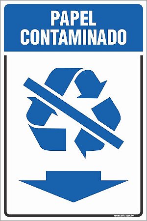 Placa de coleta de papel  contaminado