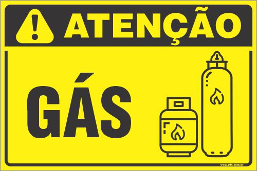 Placa de condomínio gás