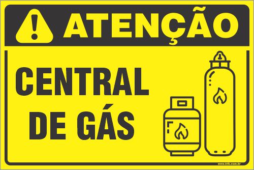 Placa de condomínio central de gás