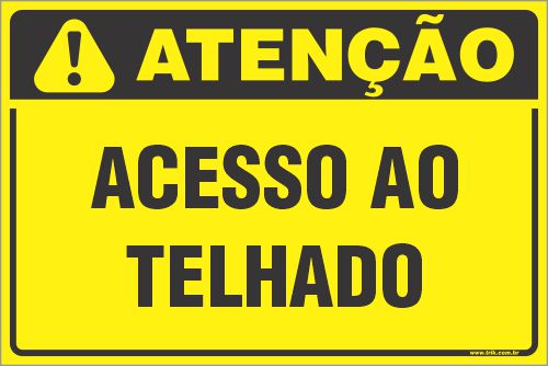 Placa de condomínio acesso ao telhado