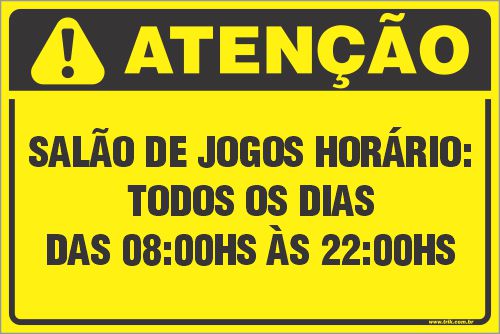 Placas Salão de Jogos