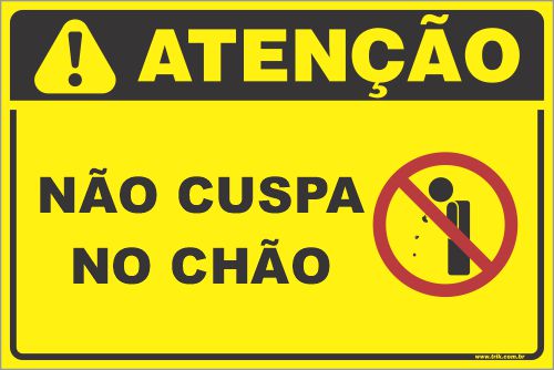 Placa de condomínio  não cuspa no chão