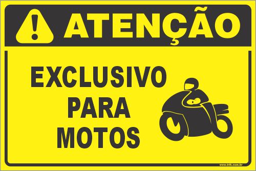 Placa de condomínio exclusivo  para motos
