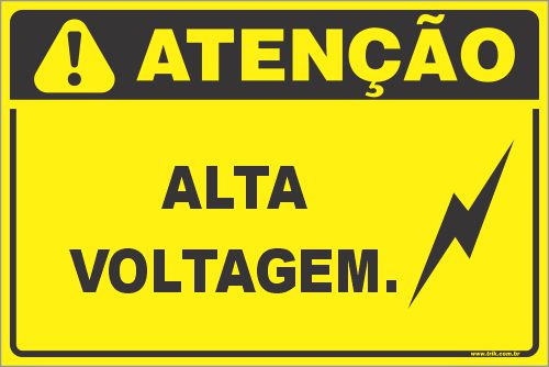 Placa de condomínio alta  voltagem.