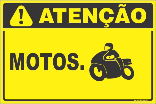 Placa de condomínio motos.