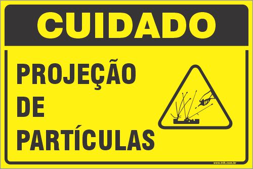 Placa de cuidado projeção de partículas