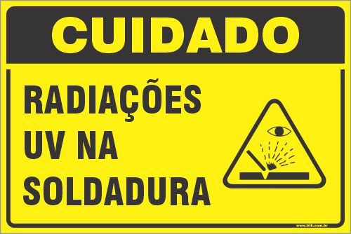 Placa de condomínio radiações uv na soldadura