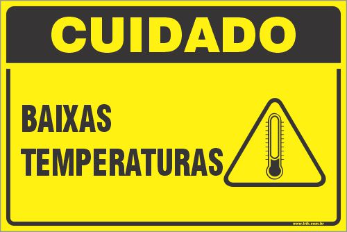 Placa de cuidado baixas temperaturas