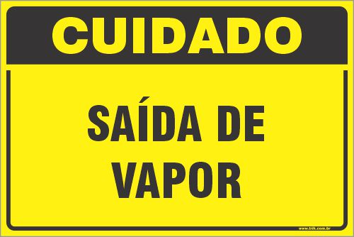 Placa de cuidado saída de vapor