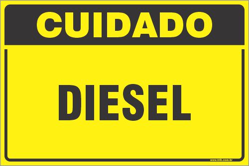 Placa de cuidado diesel