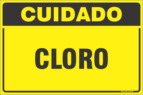 Placa de cuidado cloro